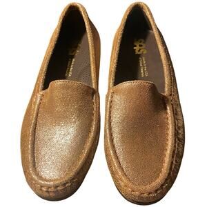 SAS "Simplify" Womens Slip-On Loafer, Gold Metallic, Size 8W, Like New Condition